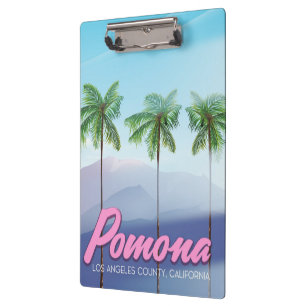 Pomona, Kalifornien USA Reiseplakat Klemmbrett