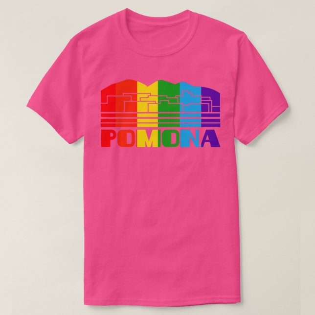 Pomona Pride Pomona LGBT-Geschenk LGBTQ Supporter- T-Shirt (Design vorne)