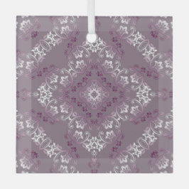 Pompadour Lila 2 Blühend Glasverzierung Ornament Aus Glas