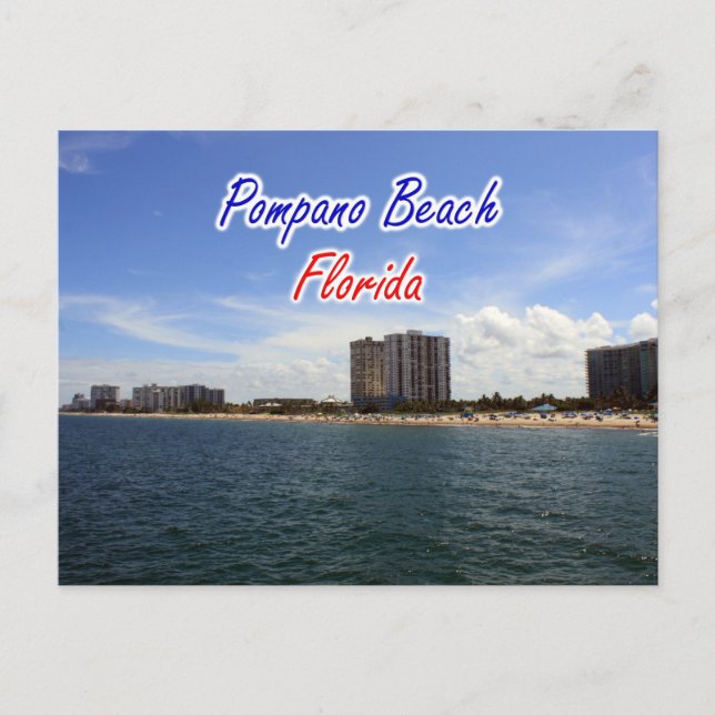 Pompano Beach Florida Postcard Postkarte (Vorderseite)