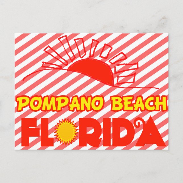 Pompano Beach, Florida Postkarte (Vorderseite)