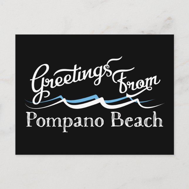 Pompano Beach Water Waves Postkarte (Vorderseite)