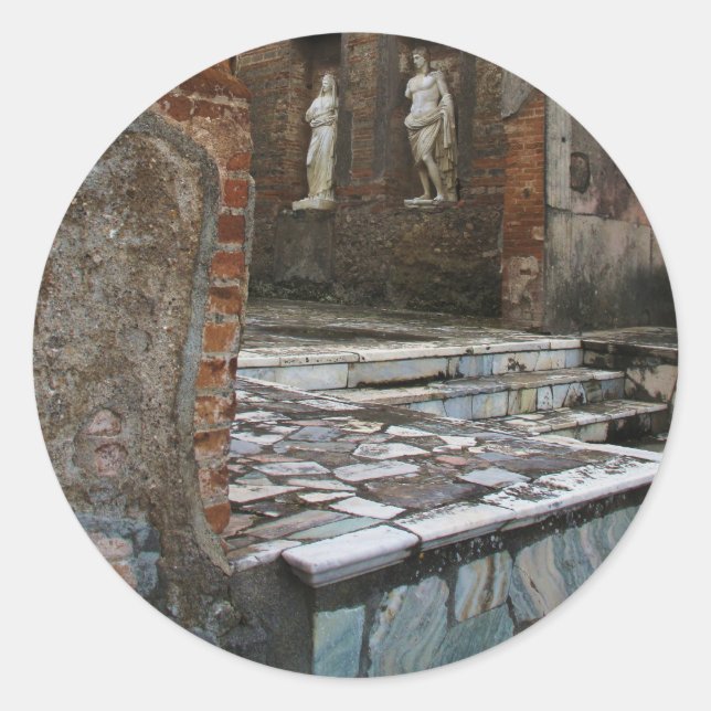 Pompeii - Forum Runder Aufkleber (Vorderseite)