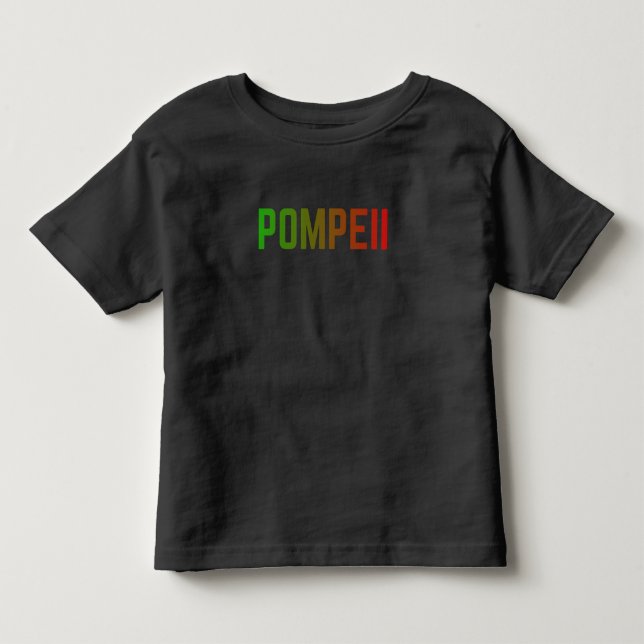 Pompeii Italy Minimal Typographic Design Kleinkind T-shirt (Vorderseite)