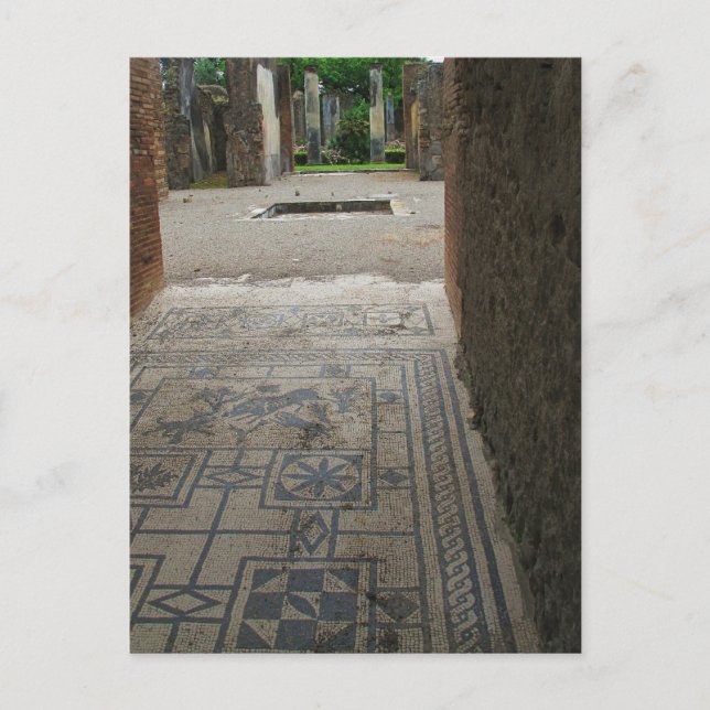 Pompeii Mosaic Floor Postkarte (Vorderseite)