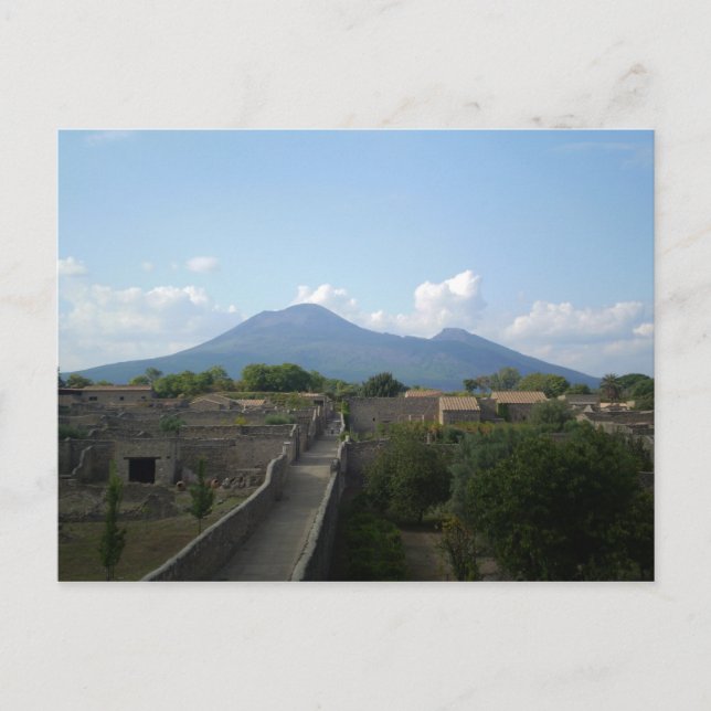 Pompeii nach dem Vulkan Postkarte (Vorderseite)