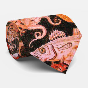 POMPEII OCEAN - SEE LIFE SCENE Antique Red Krawatte