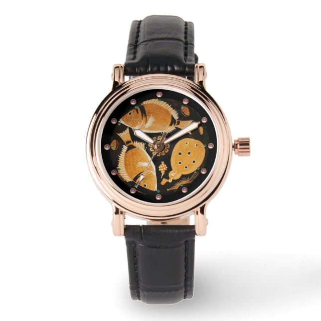 POMPEII-SAMMLUNG / FISCHE, OZEAN - MEERESLEBENSZEN ARMBANDUHR (Vorderseite)