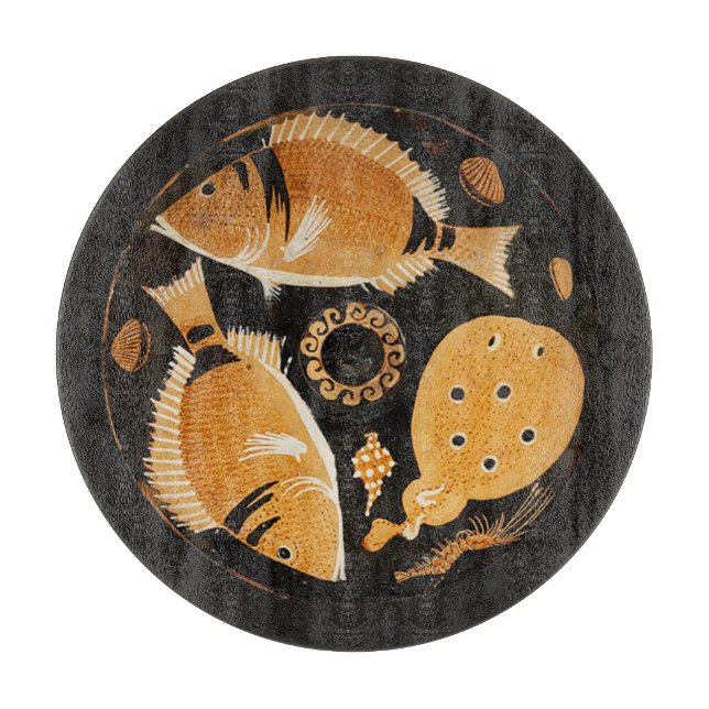 POMPEII-SAMMLUNG / FISCHE, OZEAN - MEERESLEBENSZEN SCHNEIDEBRETT (Vorderseite)