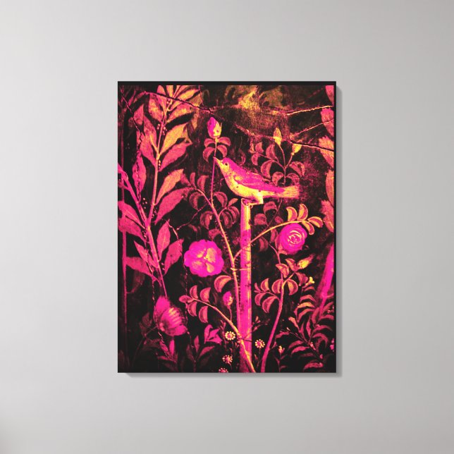 POMPEII-SAMMLUNG NIGHTINGALE MIT ROSE Pink Leinwanddruck (Vorderseite)