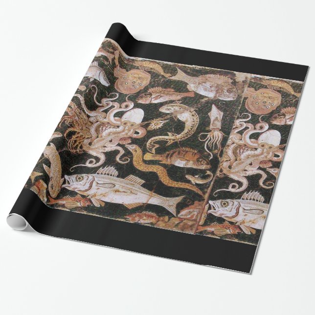POMPEII-SAMMLUNG / OZEAN - MEERESLEBENSZENE GESCHENKPAPIER (Ungerollt)