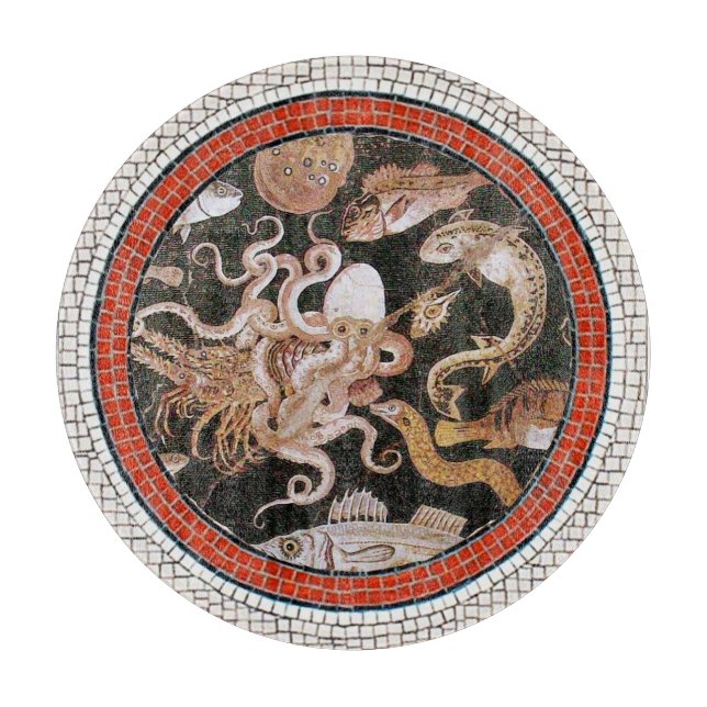 POMPEII-SAMMLUNG / OZEAN - MEERESLEBENSZENE SCHNEIDEBRETT (Vorderseite)