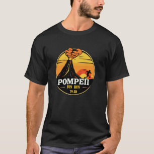 Pompeii-Spaßlauf-Geographie Vulkanologe Lustiger V T-Shirt