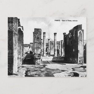 Pompeii, Villa und Vesuv Postkarte