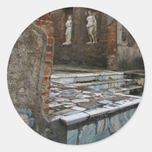 Pompeji - Forum Runder Aufkleber