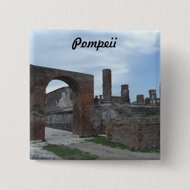 Pompeji, Italien Button (Vorderseite)