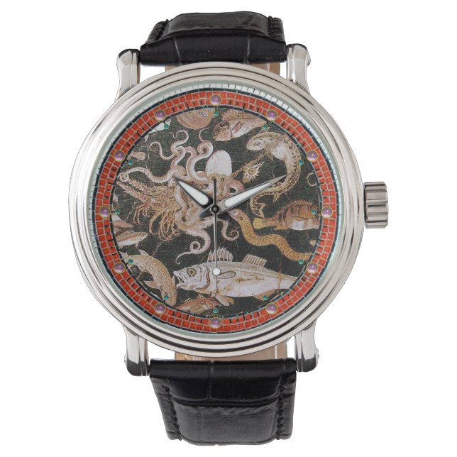 POMPEJI-SAMMLUNG/LEBEN-SZENE DES OZEAN-- MEER ARMBANDUHR (Vorderseite)