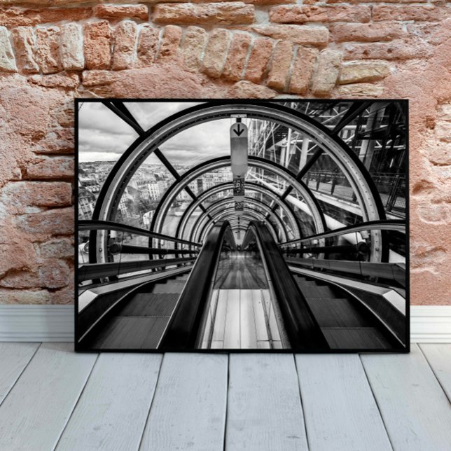 Pompidou Centre Black & White Fine Art Fotografie Poster (Von Creator hochgeladen)