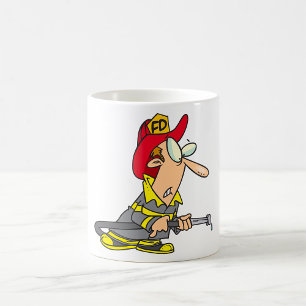 Pompier Avec Pomme À Feu Sèche Mug