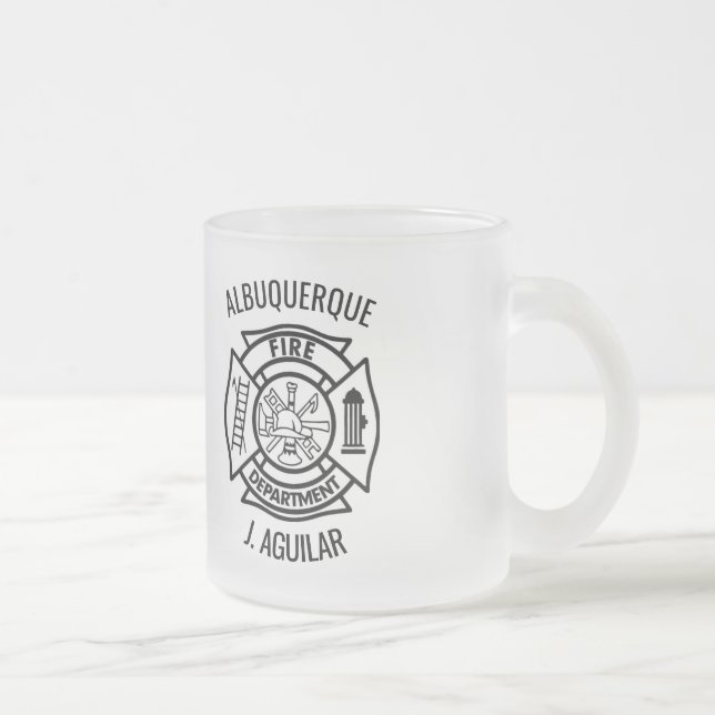 Pompier Maltais Personnalisé Frosted Beer Mug (Droit)