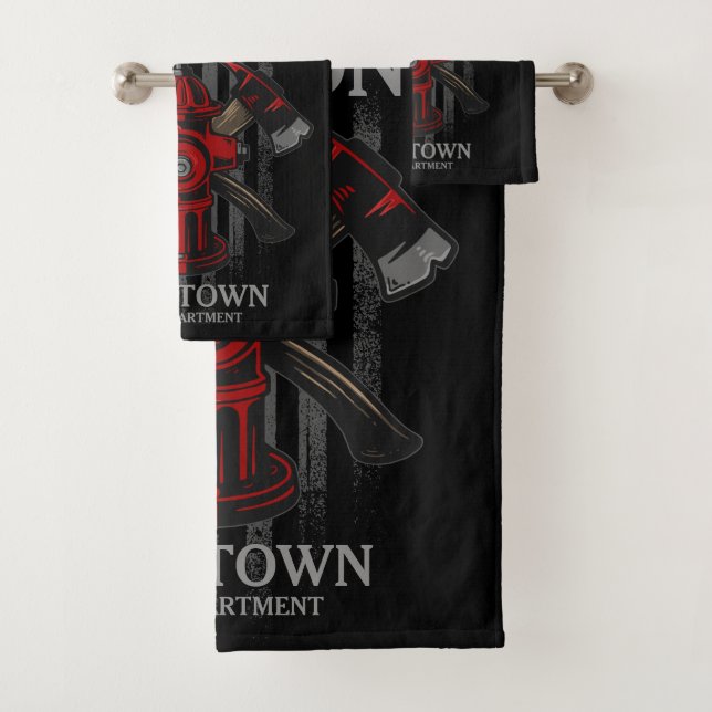 Pompier NOM Fire Department Hydrant USA Drapeau (En situation)