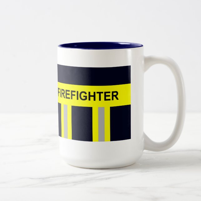 Pompier Symbole Uniforme bleu Bibiche Tasse (Droit)