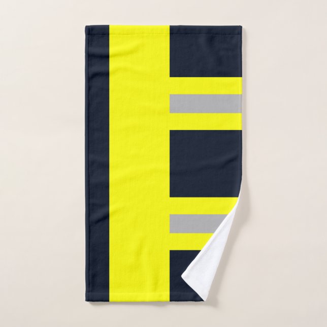 Pompier Symbole Uniforme bleu Serviette (Serviette à main)