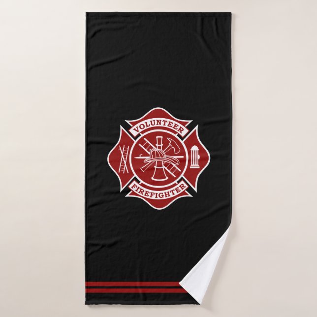 Pompier volontaire Serviette de bains de Croix mal (Serviette de bain)