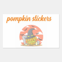 Pompkin-Aufkleber Rechteckiger Aufkleber