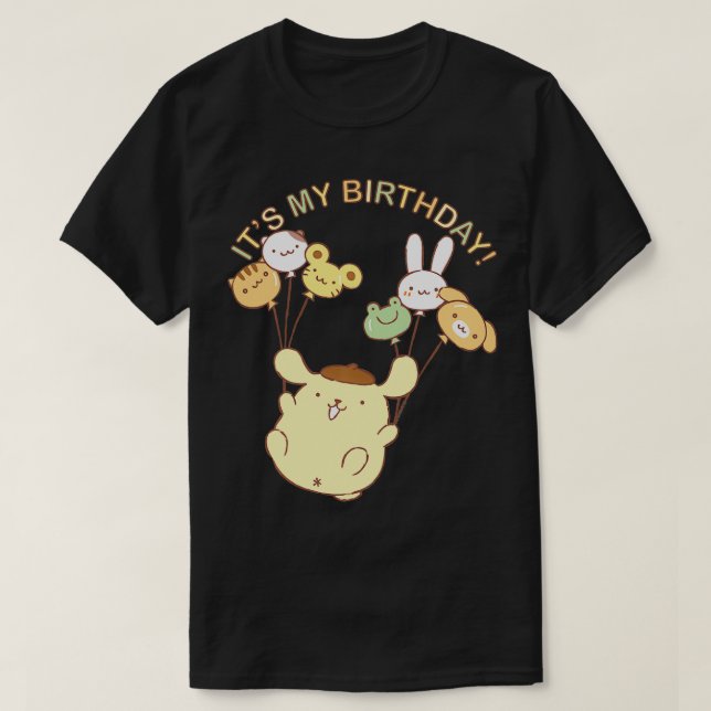 Pompompompurin sein Geburtstag T-Shirt (Design vorne)