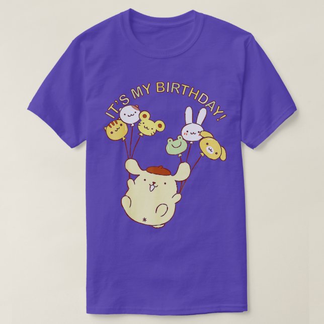 Pompompompurin sein Geburtstag T-Shirt (Design vorne)