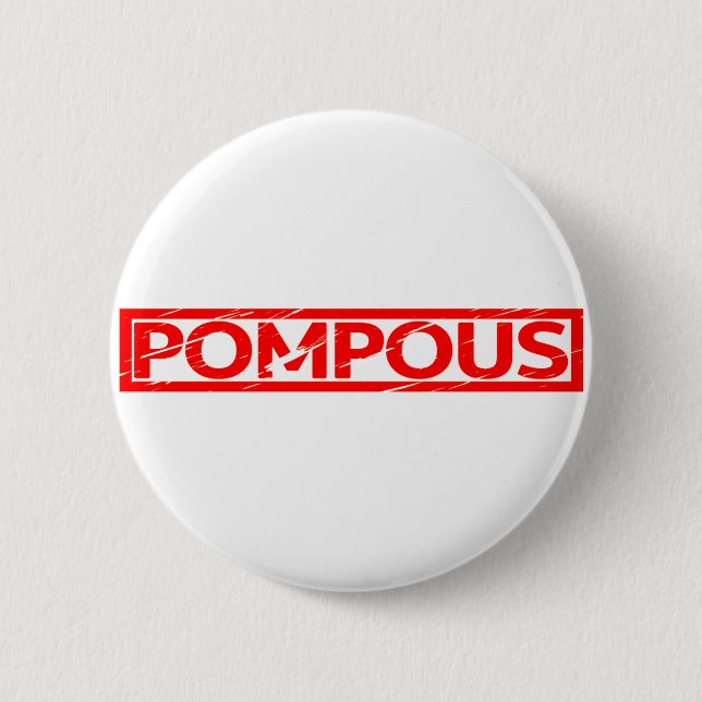 Pompöse Briefmarke Button (Vorderseite)