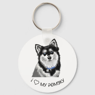 Pomsky Schlüsselring Schlüsselanhänger