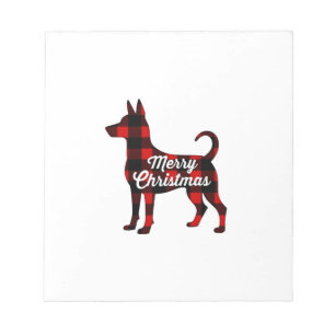 Pomsky Weihnachts Hund Mama Papa Karo Geschenk T-S Notizblock