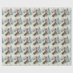 Pomsky-Weihnachtspapier Geschenkpapier