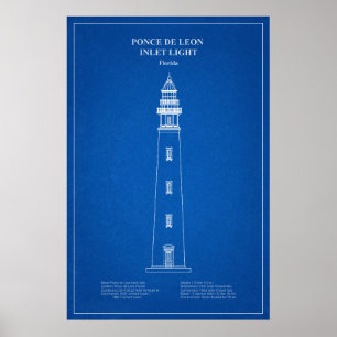 Ponce de Leon Inlet Leuchtturm – Florida - AD Poster