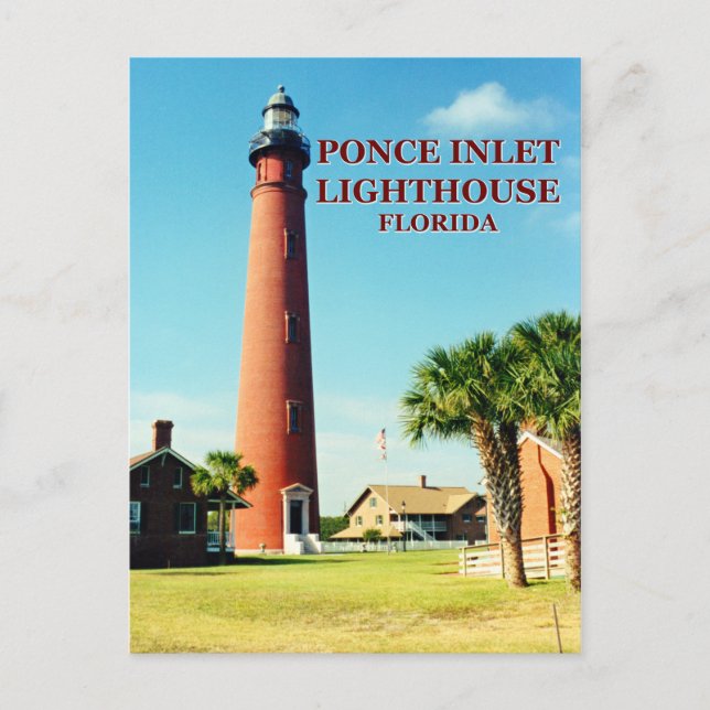 Ponce de Leon Inlet Lighthouse, Florida Postcard Postkarte (Vorderseite)