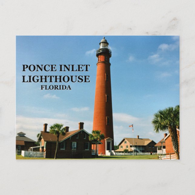 Ponce de Leon Inlet Lighthouse, Florida Postcard Postkarte (Vorderseite)