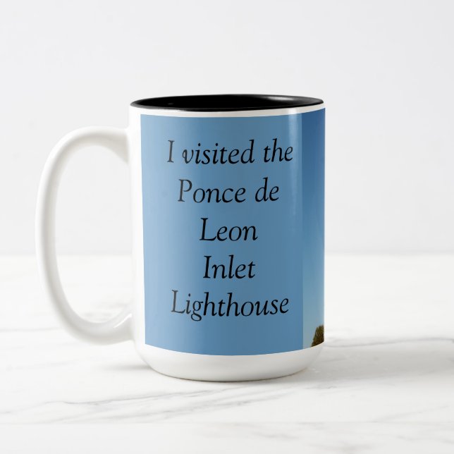 Ponce de Leon Lighthouse Zweifarbige Tasse (Links)