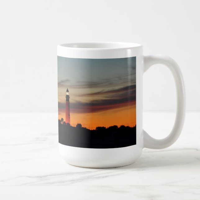 Ponce Einlass-Leuchtturm-Sorbett-orange Himmel Kaffeetasse (Rechts)