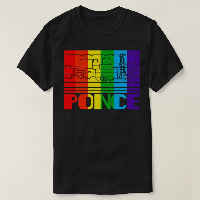 Ponce Pride Ponce LGBT-Geschenk LGBTQ Support-T-Sh T-Shirt (Design vorne)