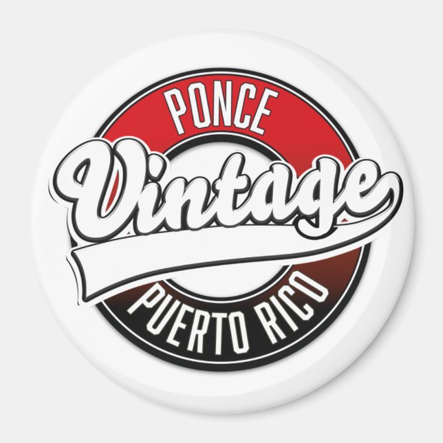 Ponce Puerto Rico Vintages Logo Magnet (Vorne)