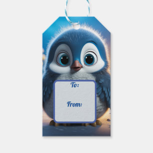 Poncho - Ein glatter Pinguin Geschenkanhänger