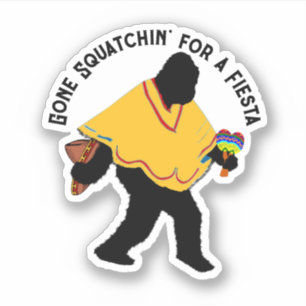 Poncho Sasquatch Fiesta Aufkleber