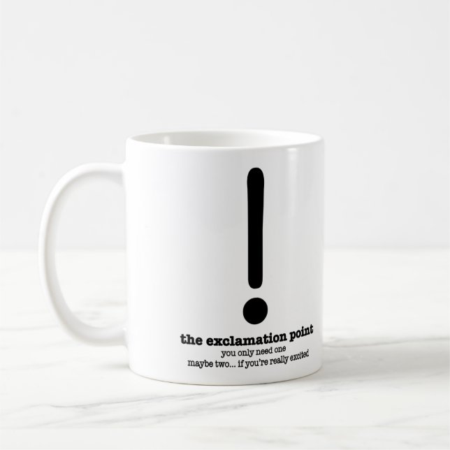 Ponctuation drôle de tasse de grammaire de point (Gauche)