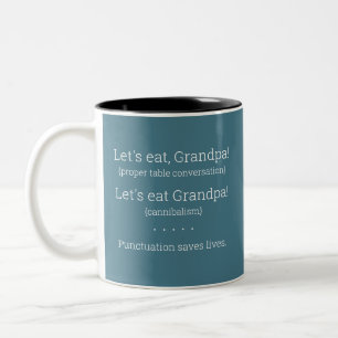 Ponctuation Sauve des vies - Grammaire Règle Mug -