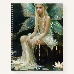 Pond Fairie in Pearls Spiral Notebook Notizbuch