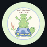 Pond Friends Birthday Baby Shower Fevor Sticker<br><div class="desc">Unsere Teichfreunde bevorzugen Aufkleber für Babyduschfavoriten,  Geburtstagsfavoriten oder jede Anwendung,  in der Sie einen individuellen Aufkleber wünschen!</div>