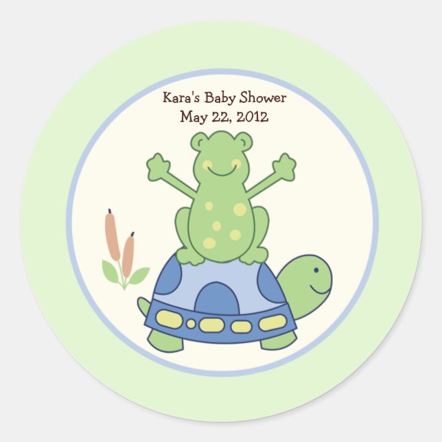 Pond Friends Birthday Baby Shower Fevor Sticker (Vorderseite)