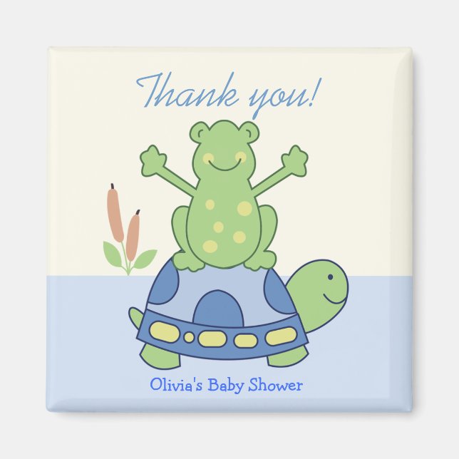 Pond Friends Frog & Turtle Gefallen Magnet (Vorne)